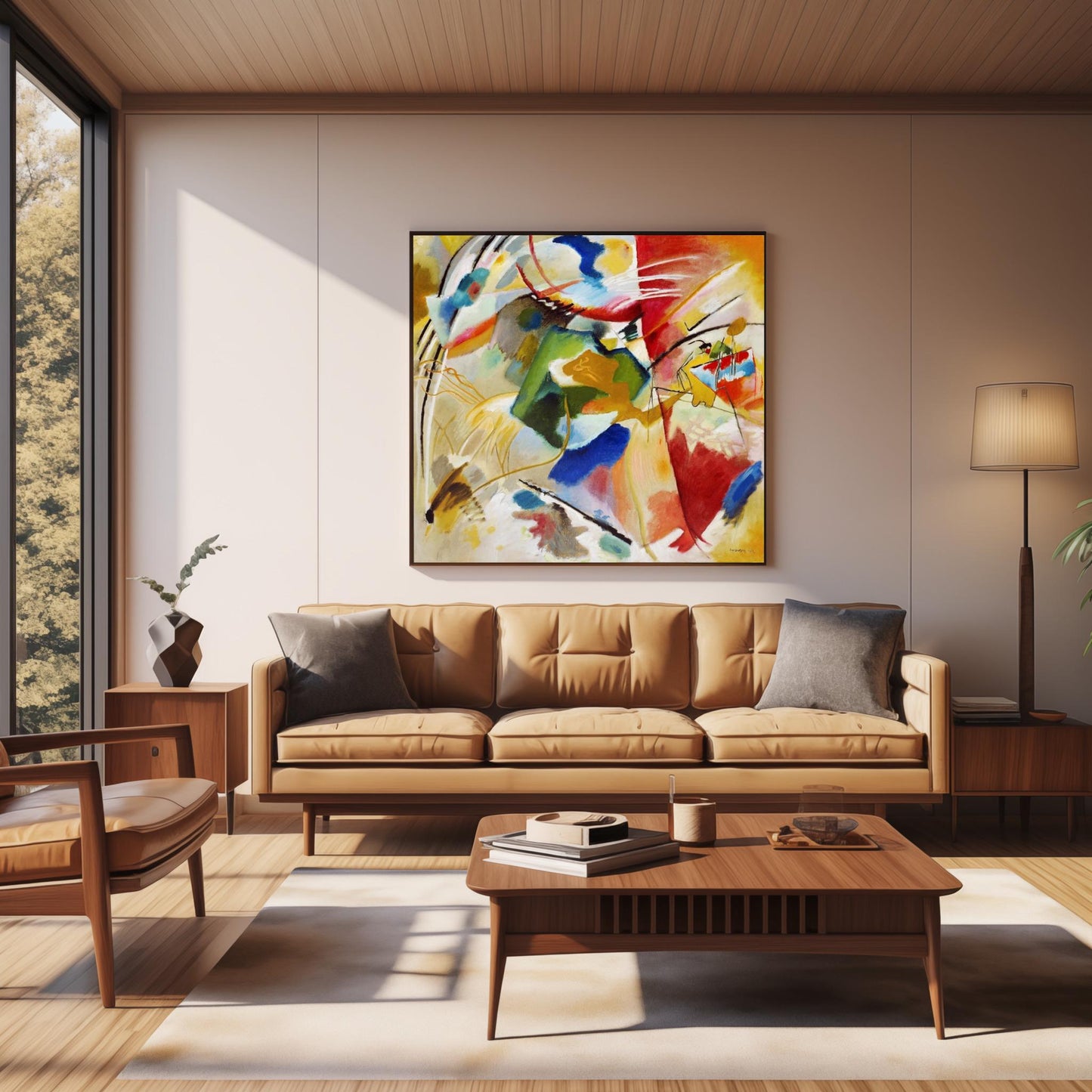 Wassily Kandinsky Abstract Expressionist Art Dynamic Geometric Print - Bauhaus Decor
