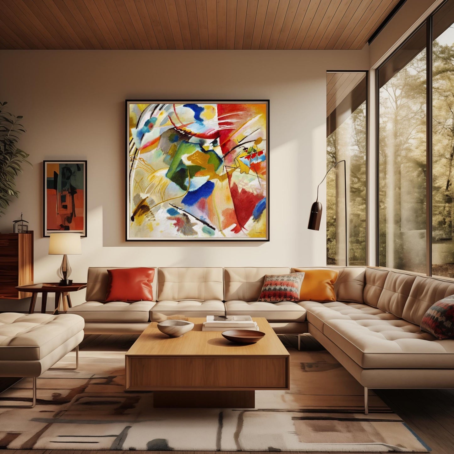 Wassily Kandinsky Abstract Expressionist Art Dynamic Geometric Print - Bauhaus Decor