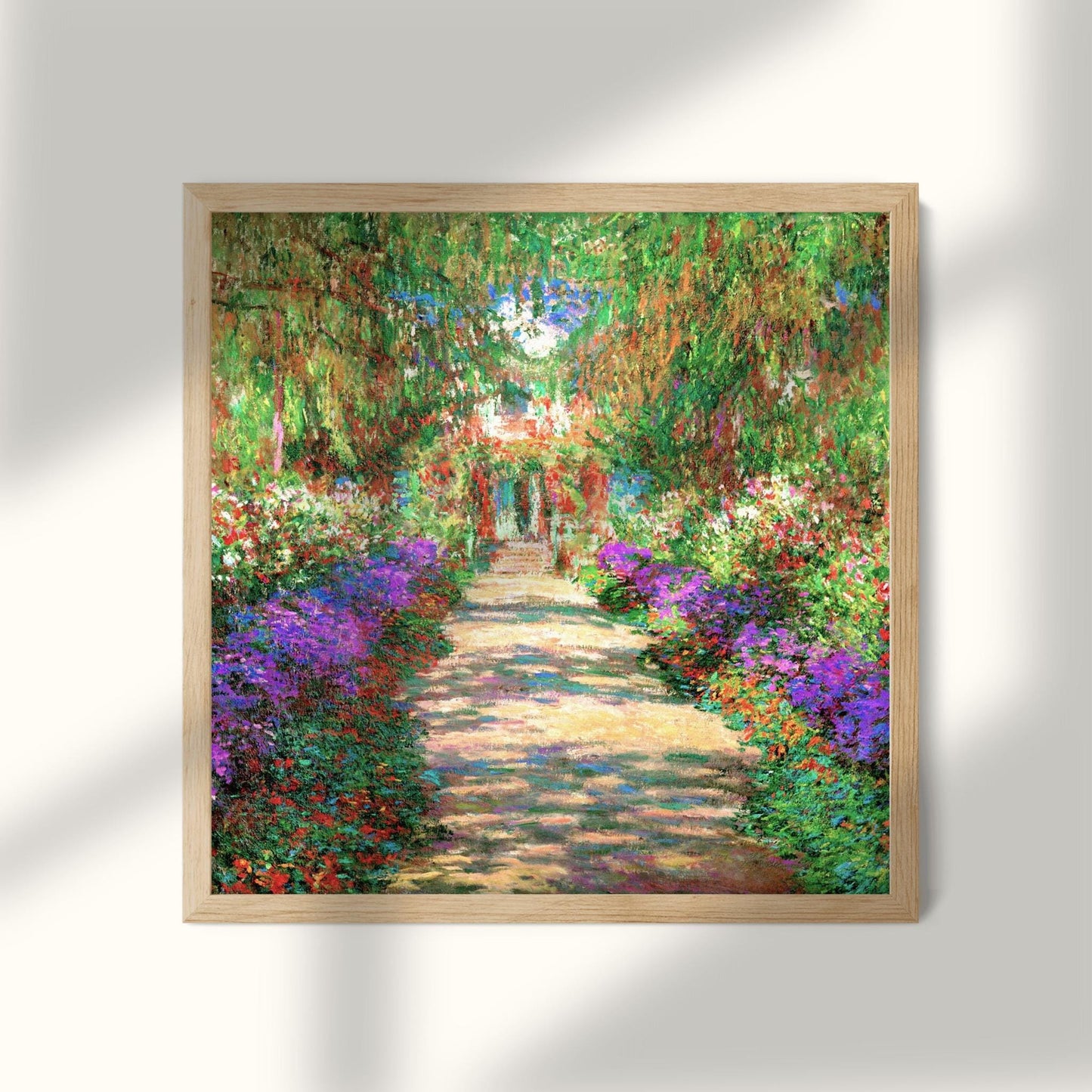 Monet Garden Path Art Print: Impressionist Floral Landscape Poster