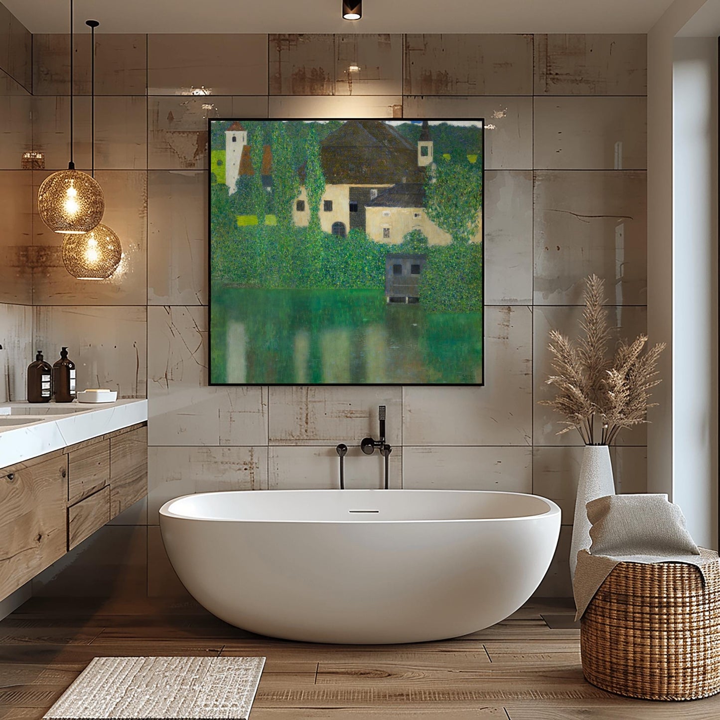 Gustav Klimt Art Print: Schloss Kammer on Attersee, Lakeside Landscape