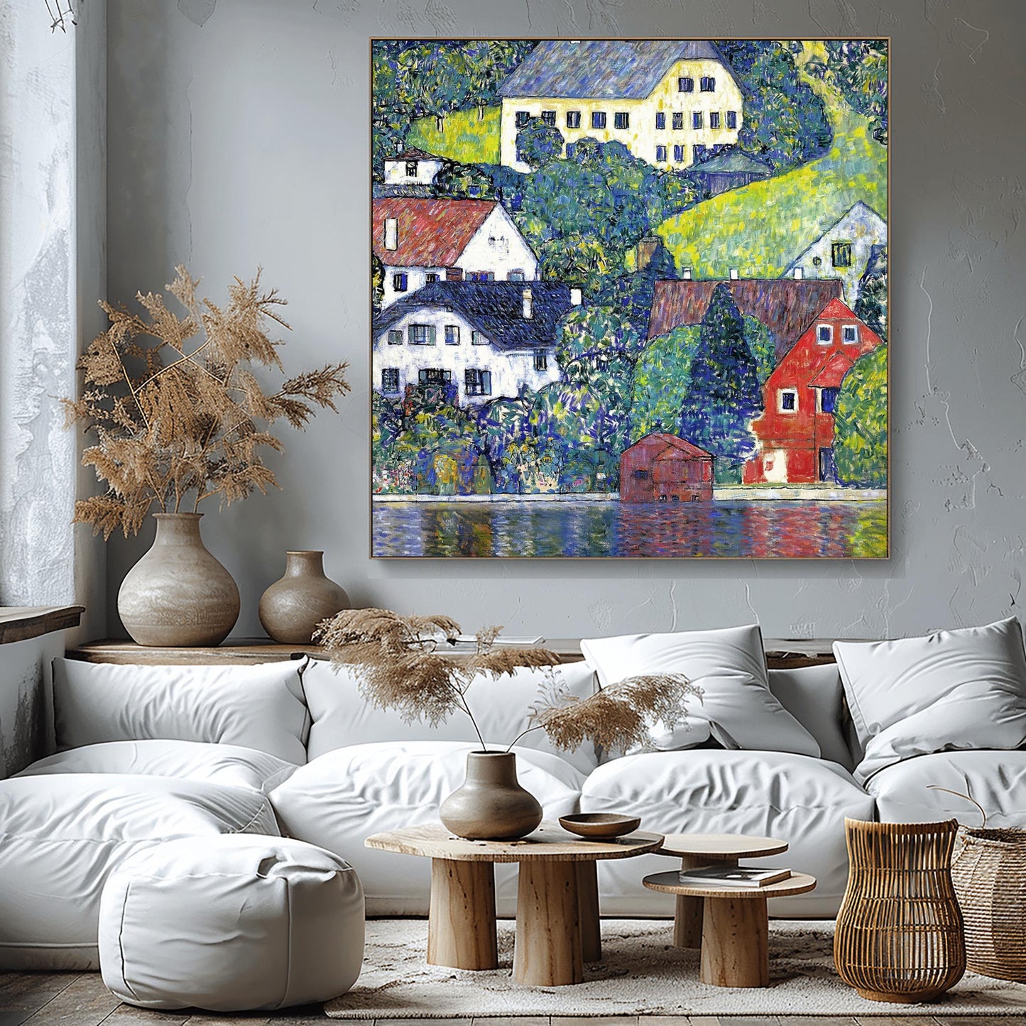 Gustav Klimt Art Print: Houses at Unterach, Lake Attersee