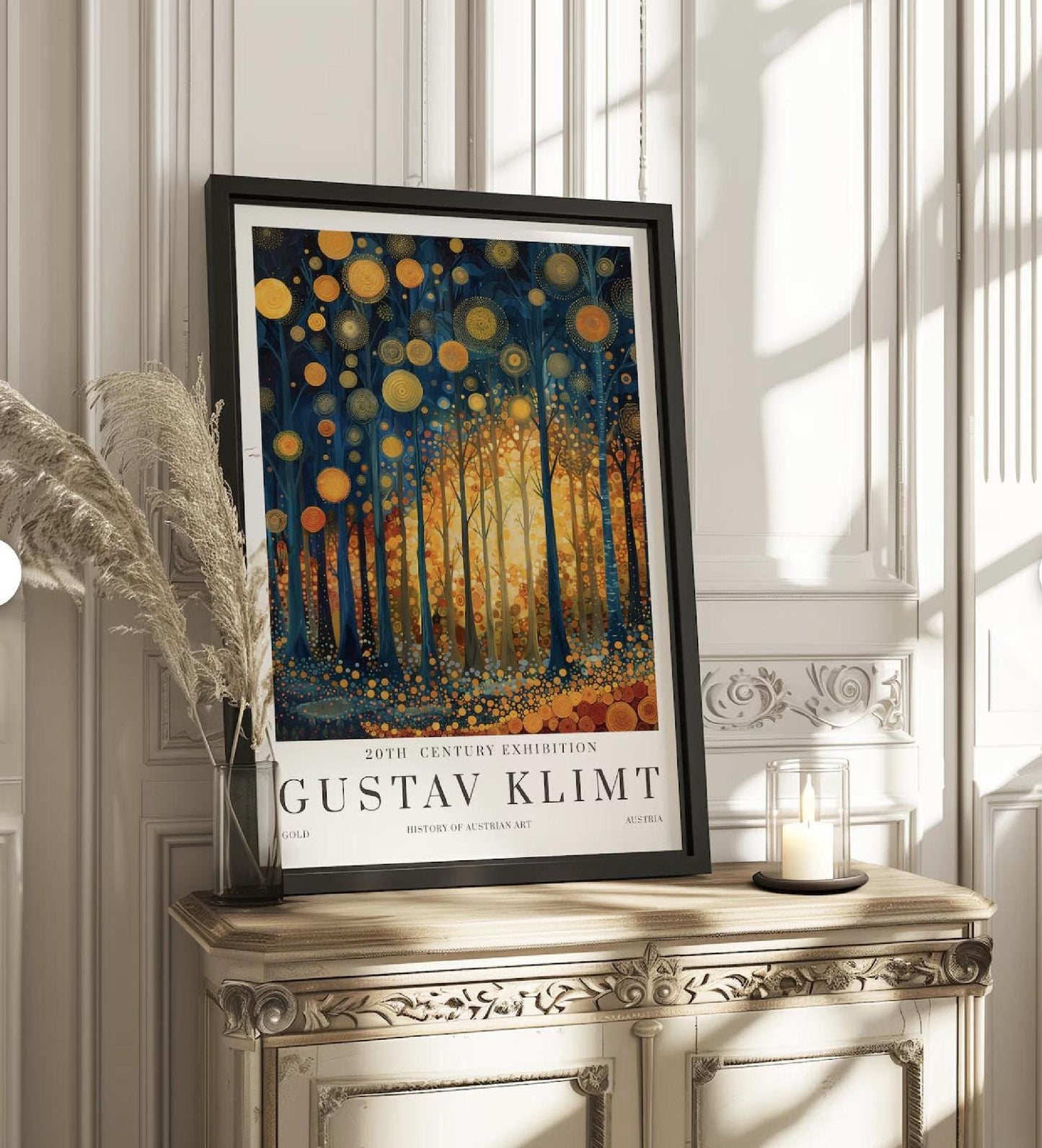 Gustav Klimt Art Nouveau Print: Gold Fine Art Museum Poster