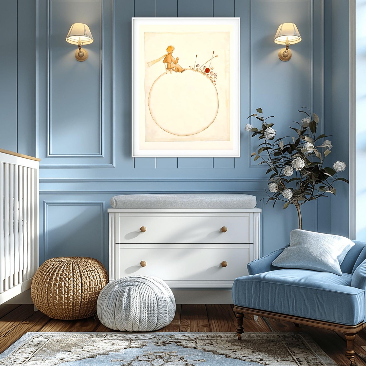 The Little Prince Poster: French Quote Nursery Wall Art