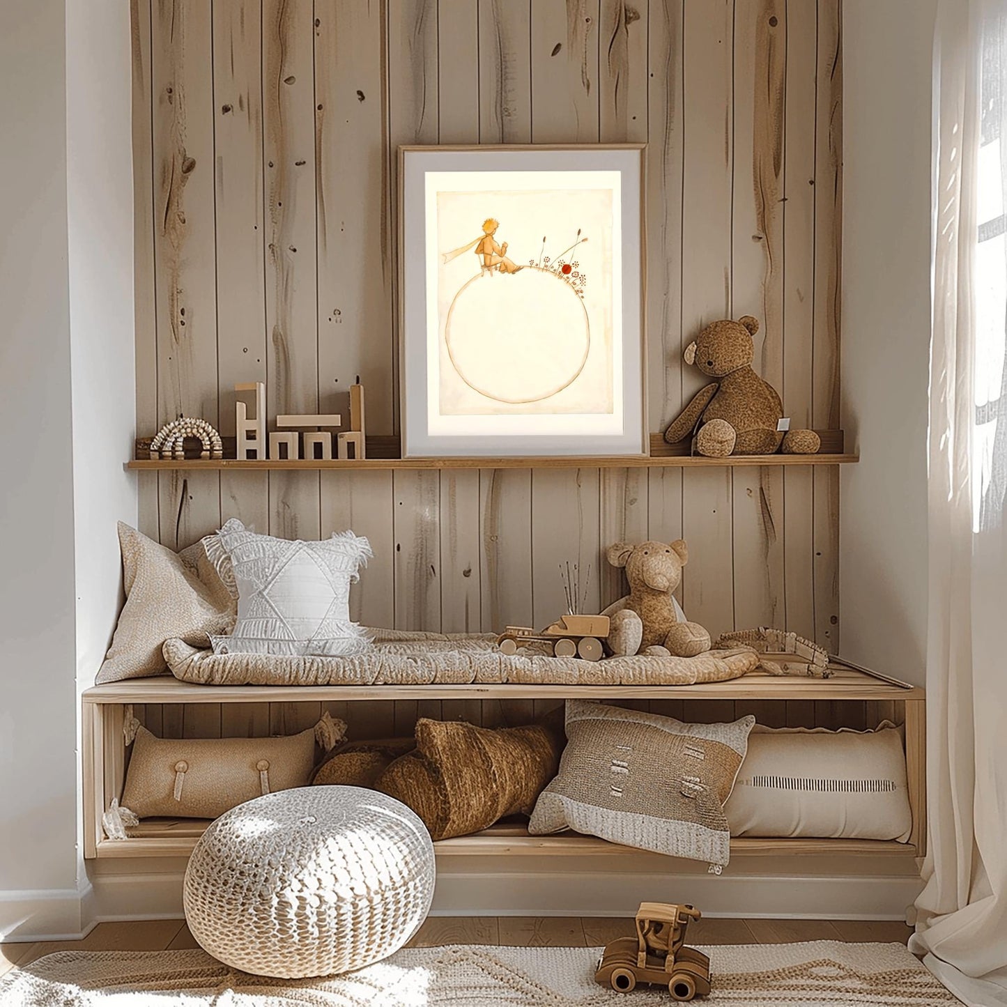 The Little Prince Poster: French Quote Nursery Wall Art