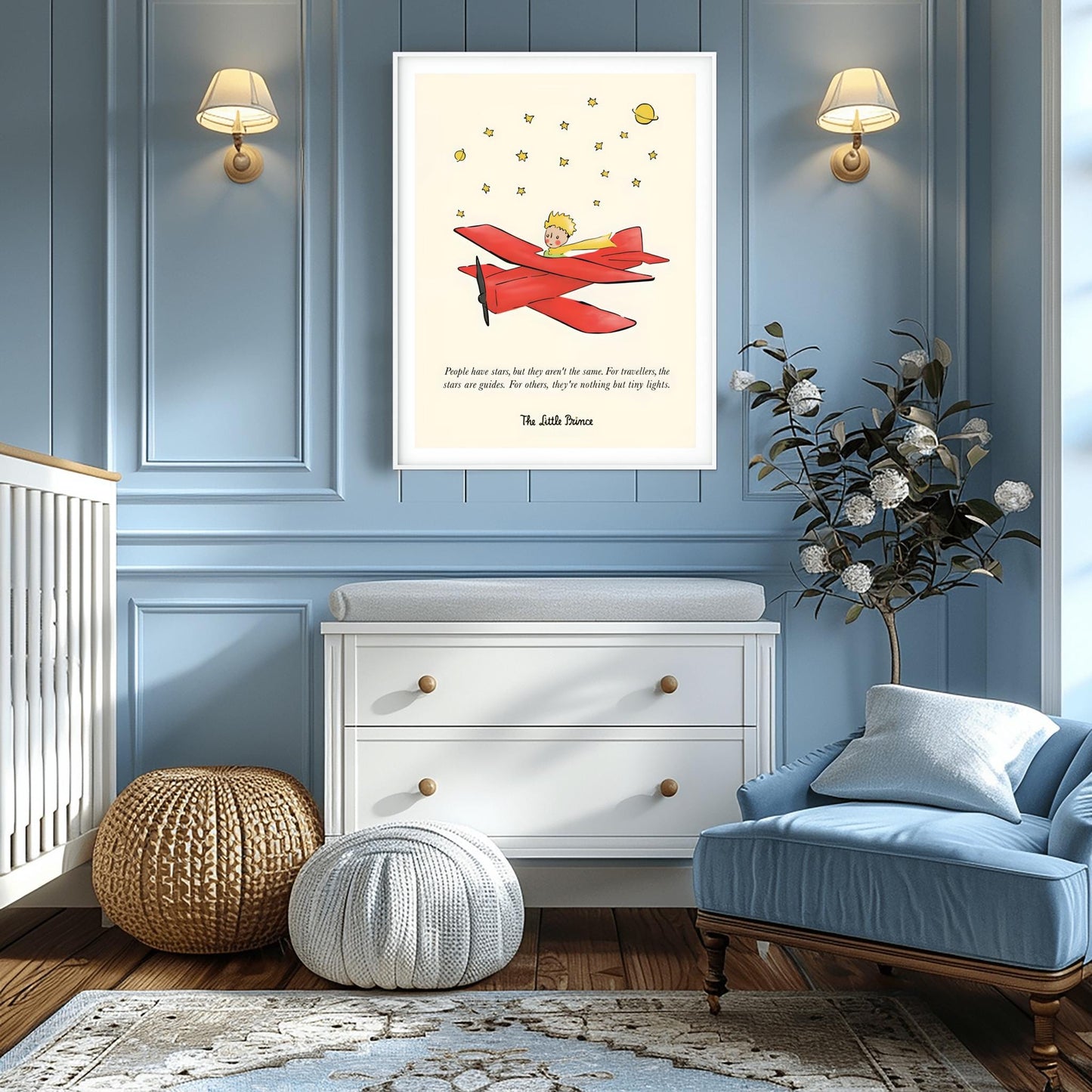 The Little Prince Quote Print: Antoine de Saint-Exupéry Nursery Wall Art