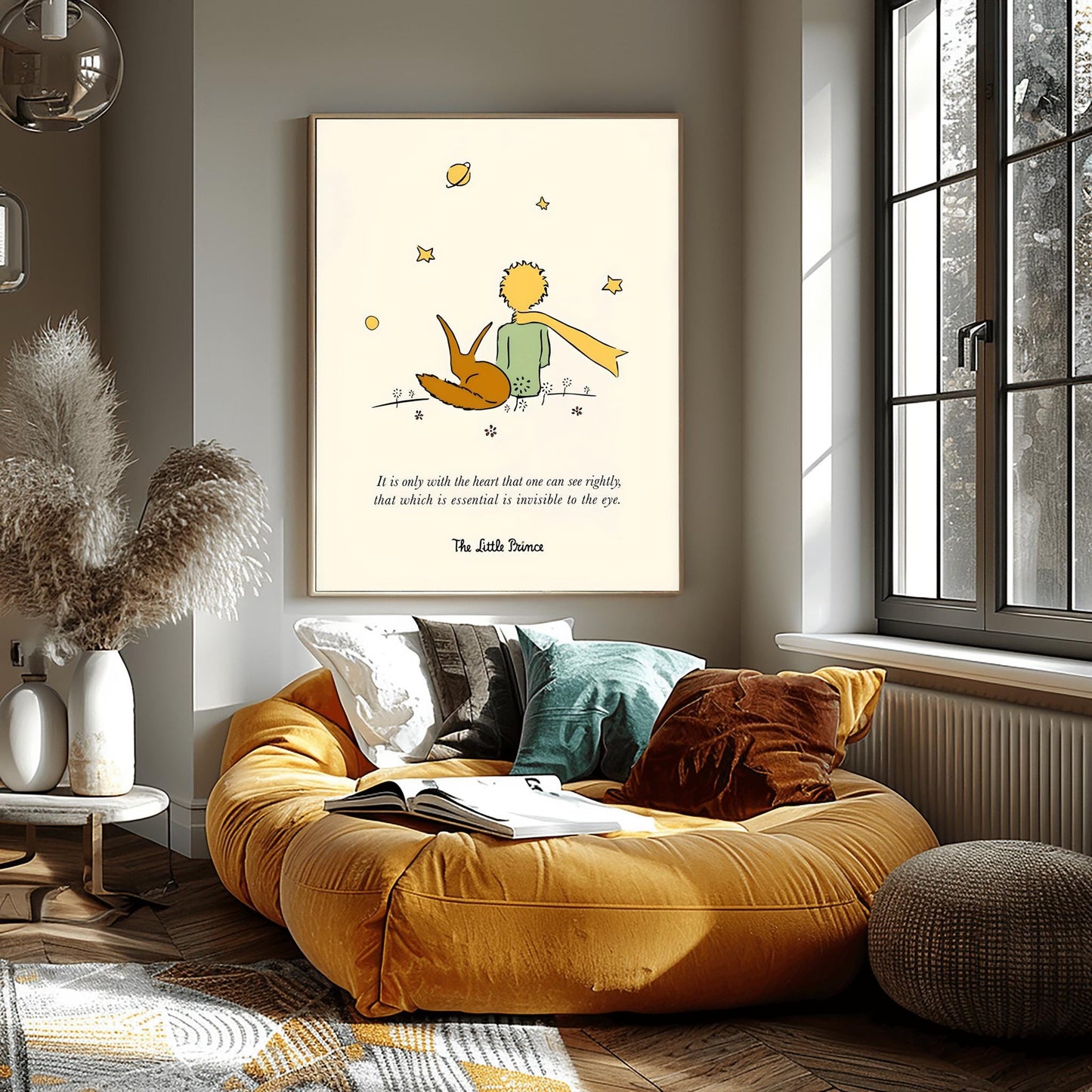 The Little Prince Print: Fox Illustration, Classic Nursery Quote