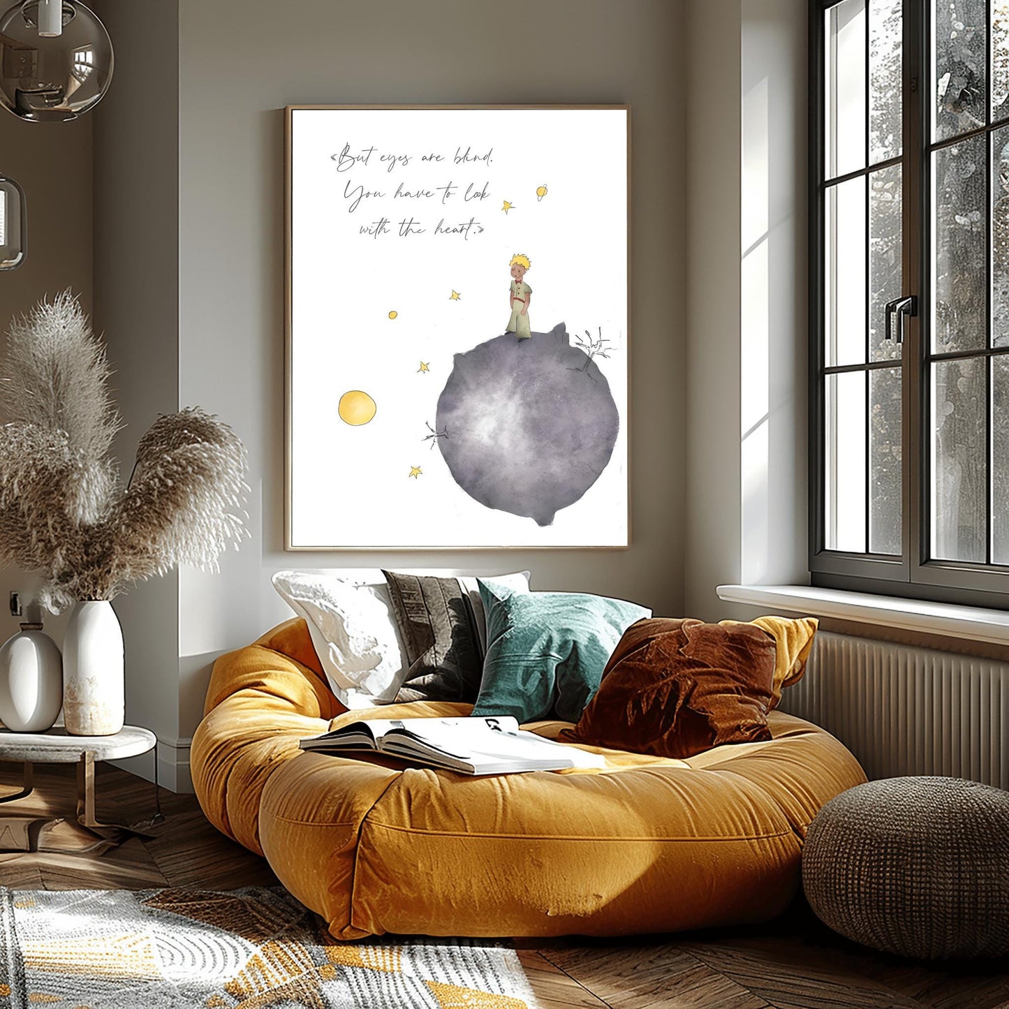 The Little Prince Quote Print: Watercolor Nursery Wall Art