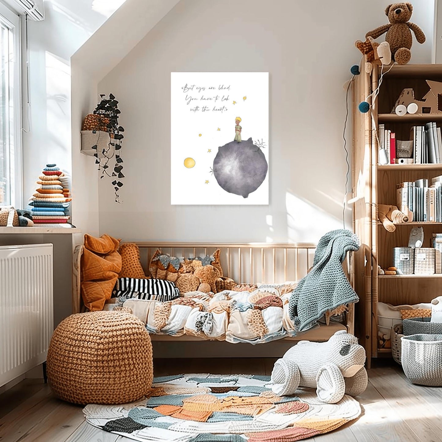 The Little Prince Quote Print: Watercolor Nursery Wall Art