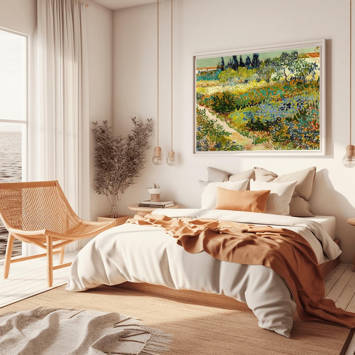 Van Gogh "Garden at Arles" Print: Impressionist Giclée Landscape Art