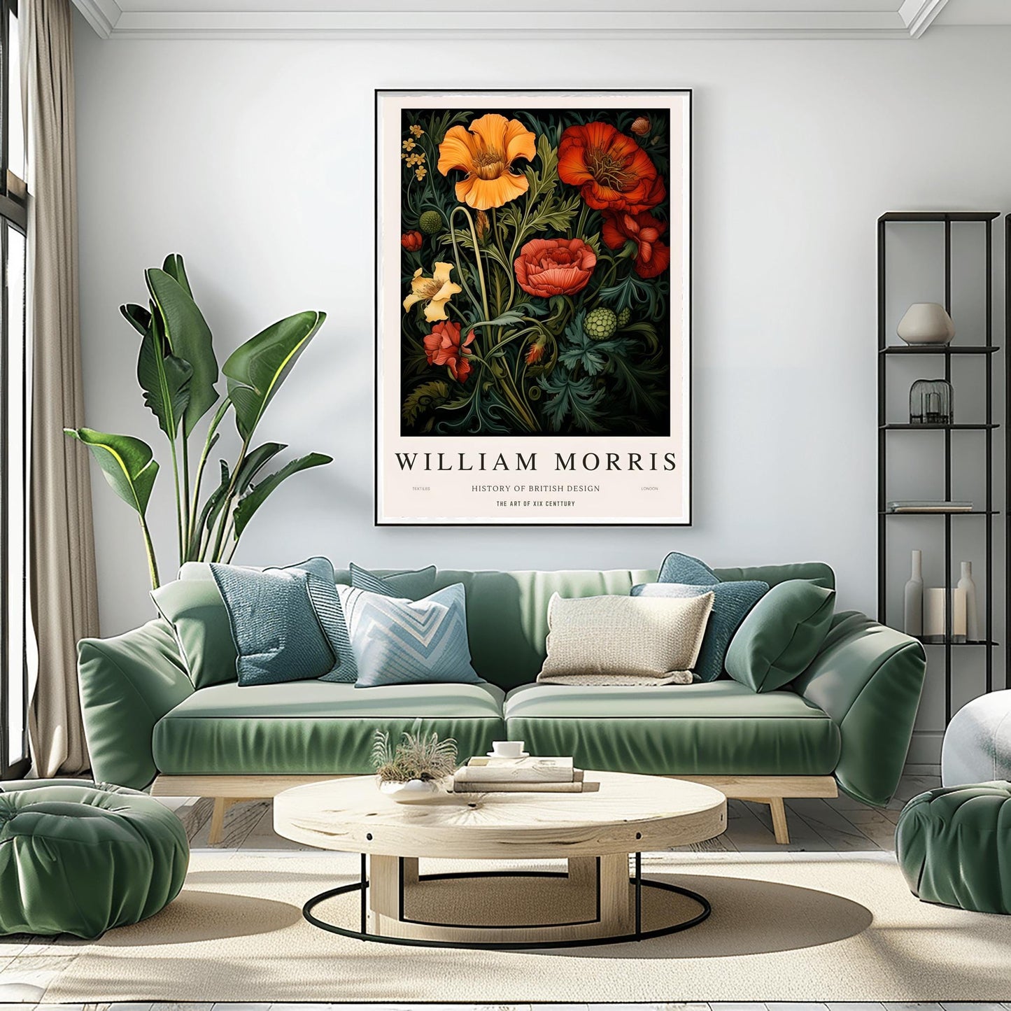William Morris Kew Gardens Print: Vintage Floral Art Nouveau Poster
