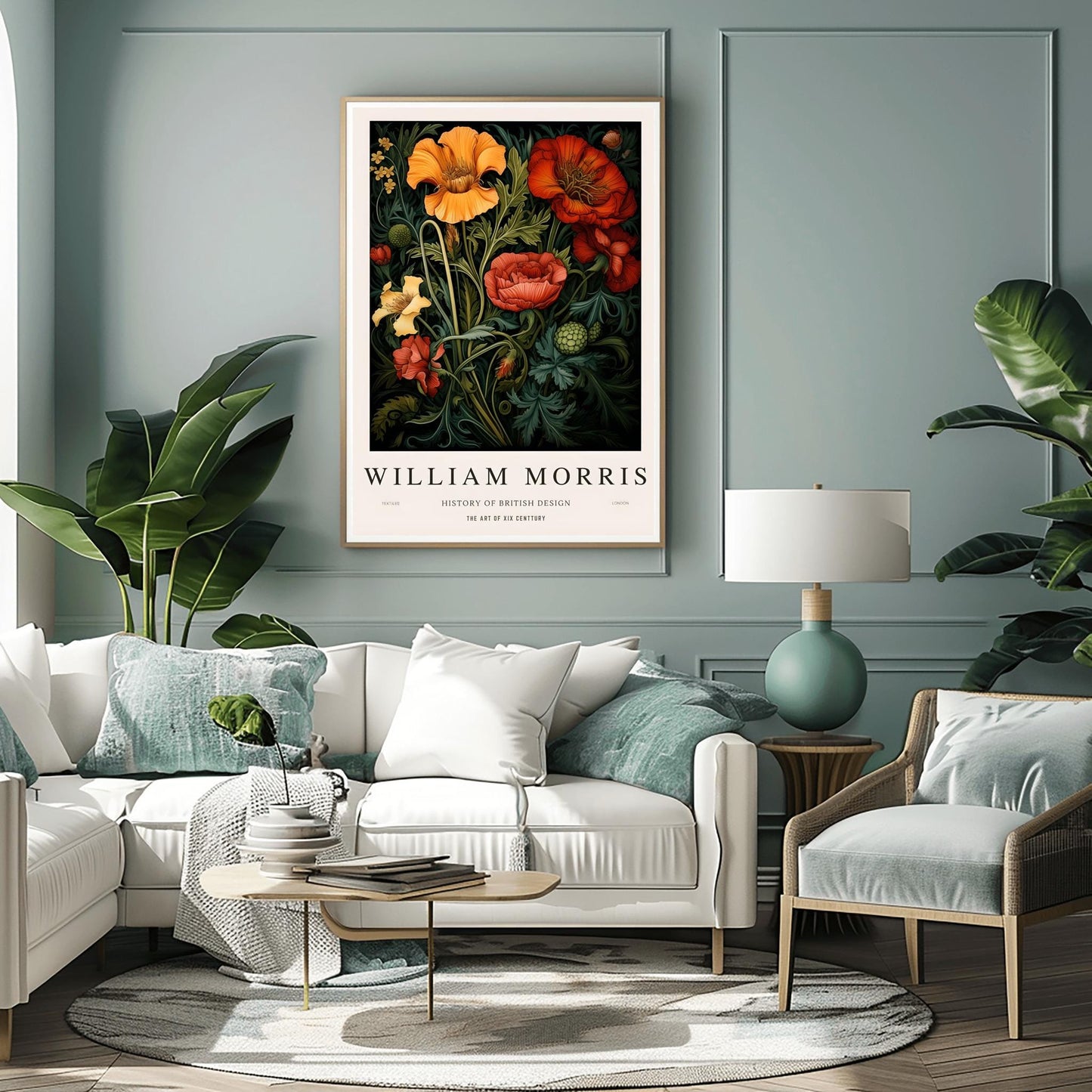William Morris Kew Gardens Print: Vintage Floral Art Nouveau Poster