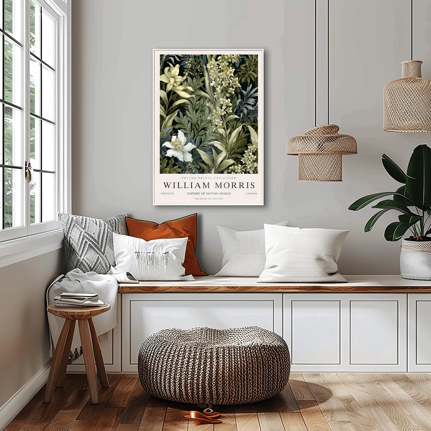 William Morris Kew Gardens Print: Vintage Floral Art Nouveau Poster