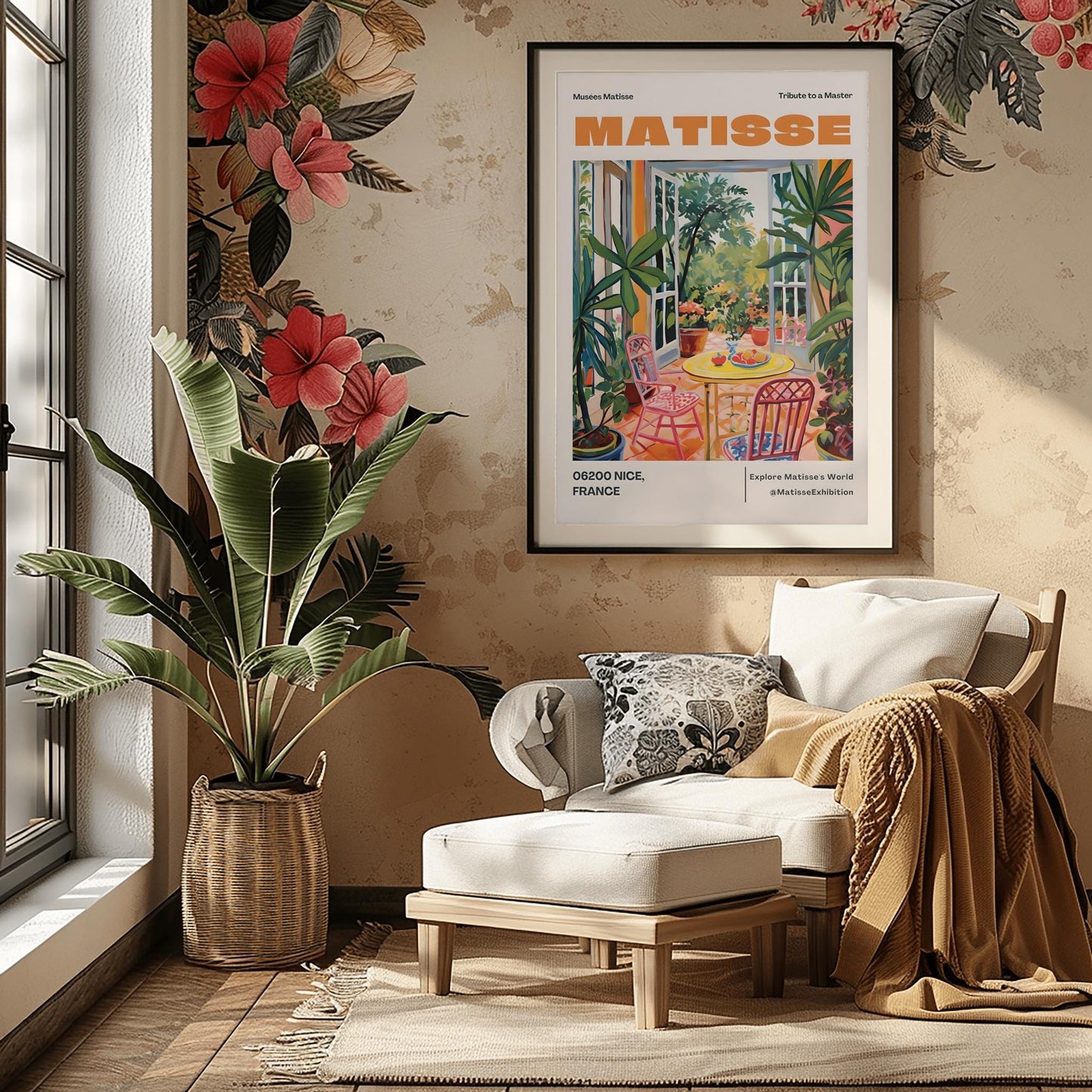 Henri Matisse Cutouts Print: Minimalist Beige Gallery Wall Art