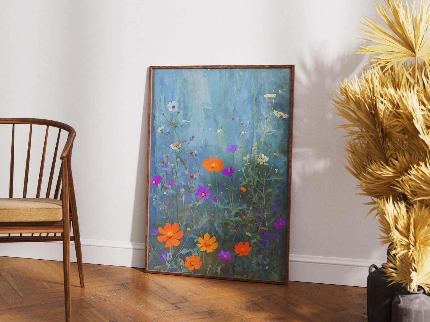 Wildflower Wall Art Print: Vintage Botanical Digital Download