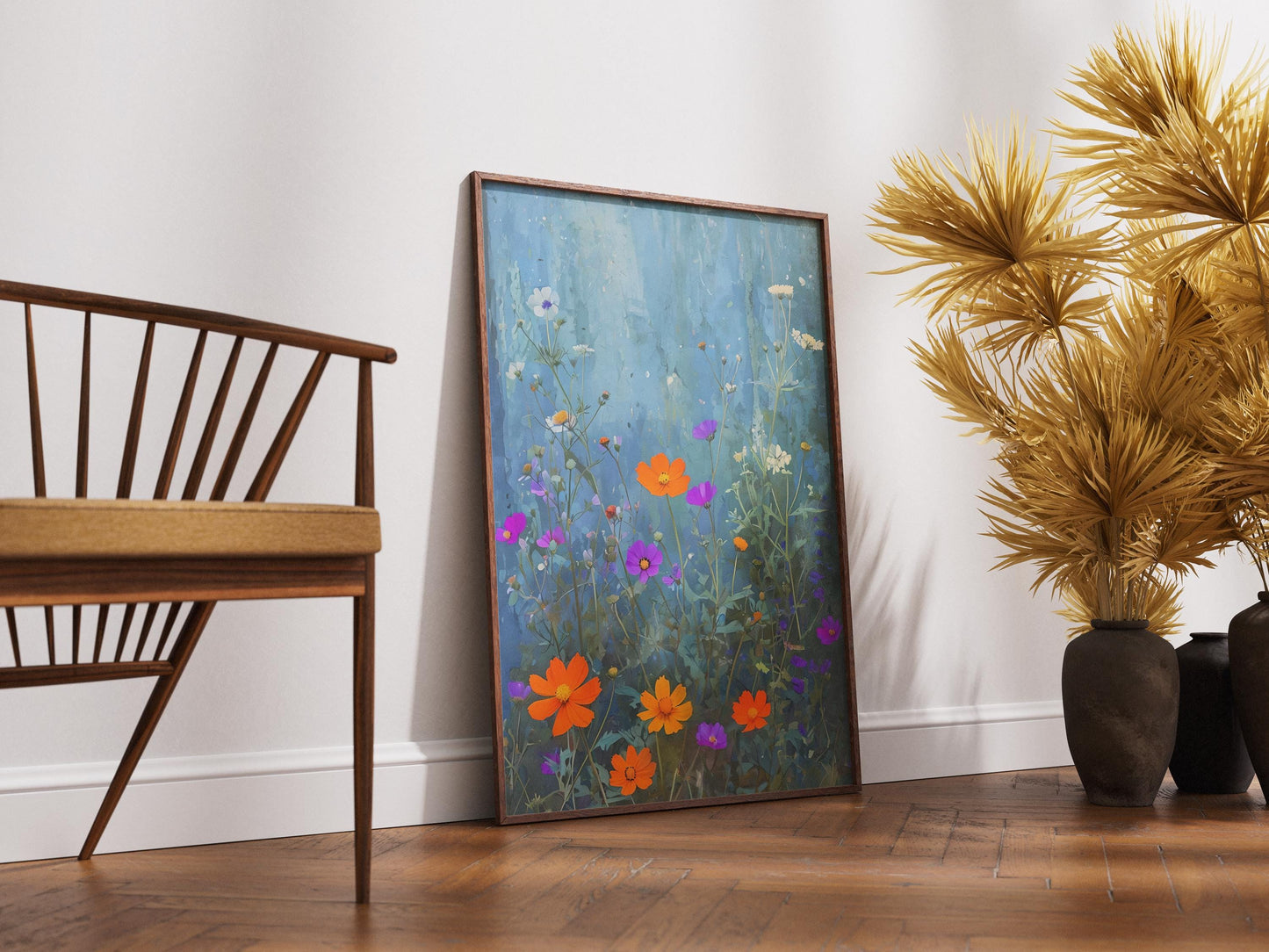 Wildflower Wall Art Print: Vintage Botanical Digital Download