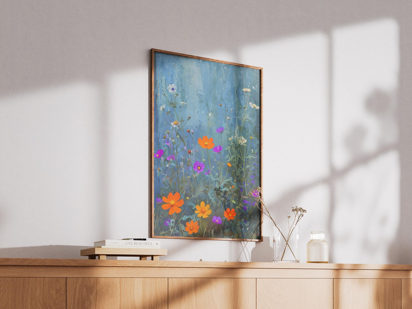 Wildflower Wall Art Print: Vintage Botanical Digital Download
