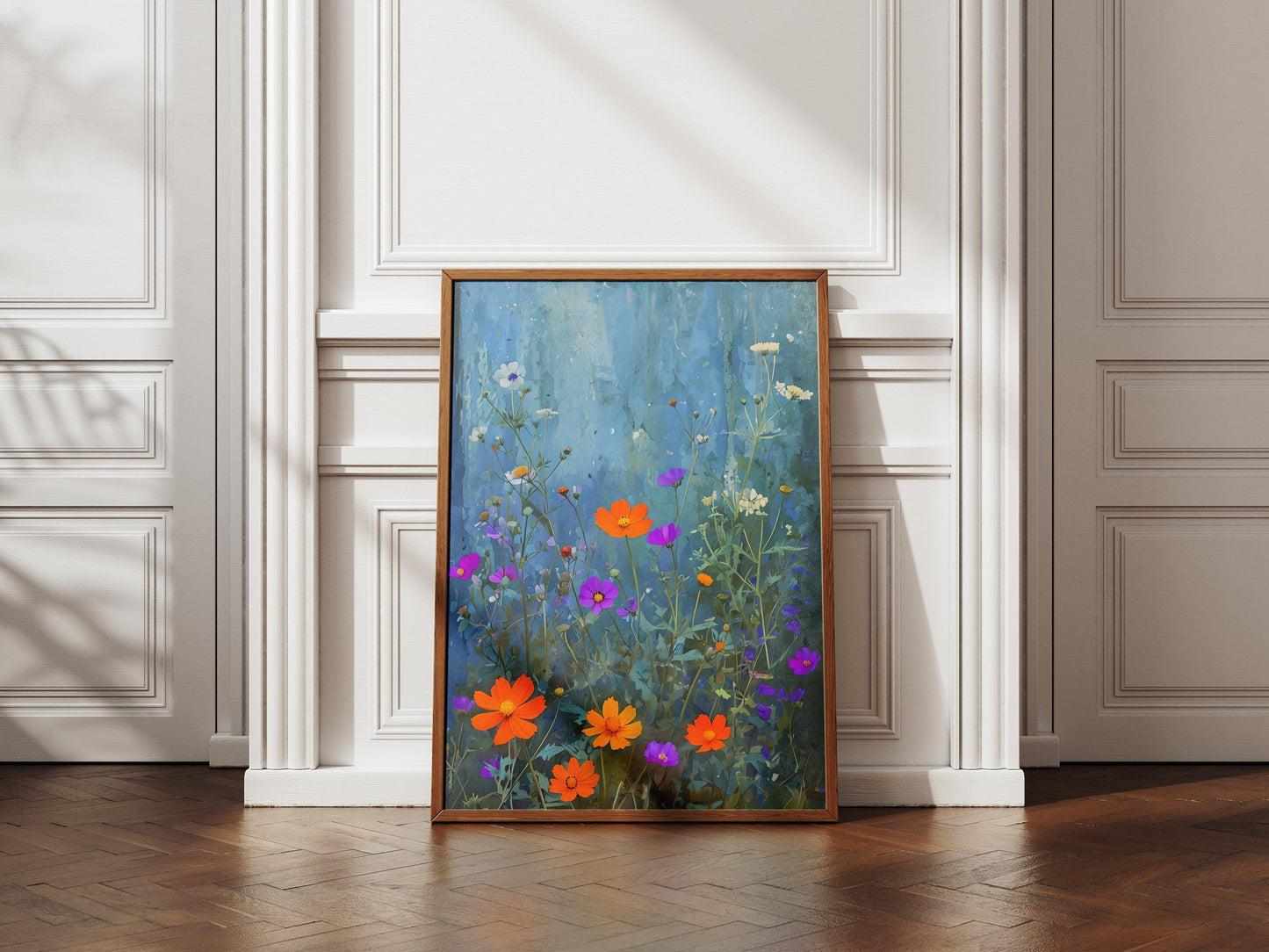 Wildflower Wall Art Print: Vintage Botanical Digital Download
