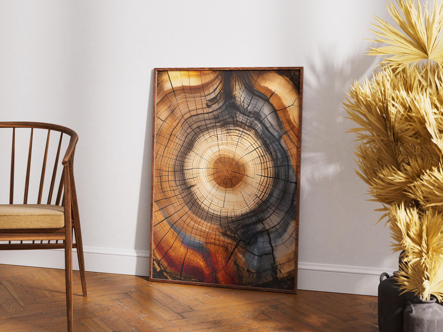 Abstract Tree Rings Art Print: Modern Farmhouse Decor (Digital Download)