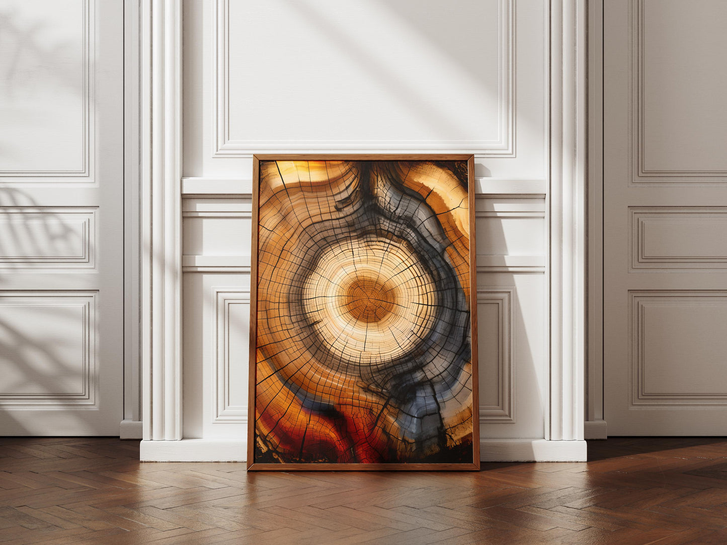 Abstract Tree Rings Art Print: Modern Farmhouse Decor (Digital Download)