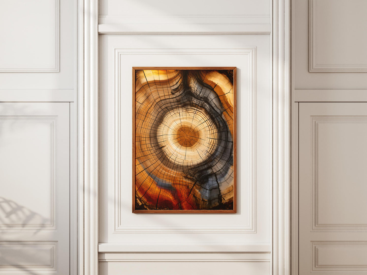 Abstract Tree Rings Art Print: Modern Farmhouse Decor (Digital Download)