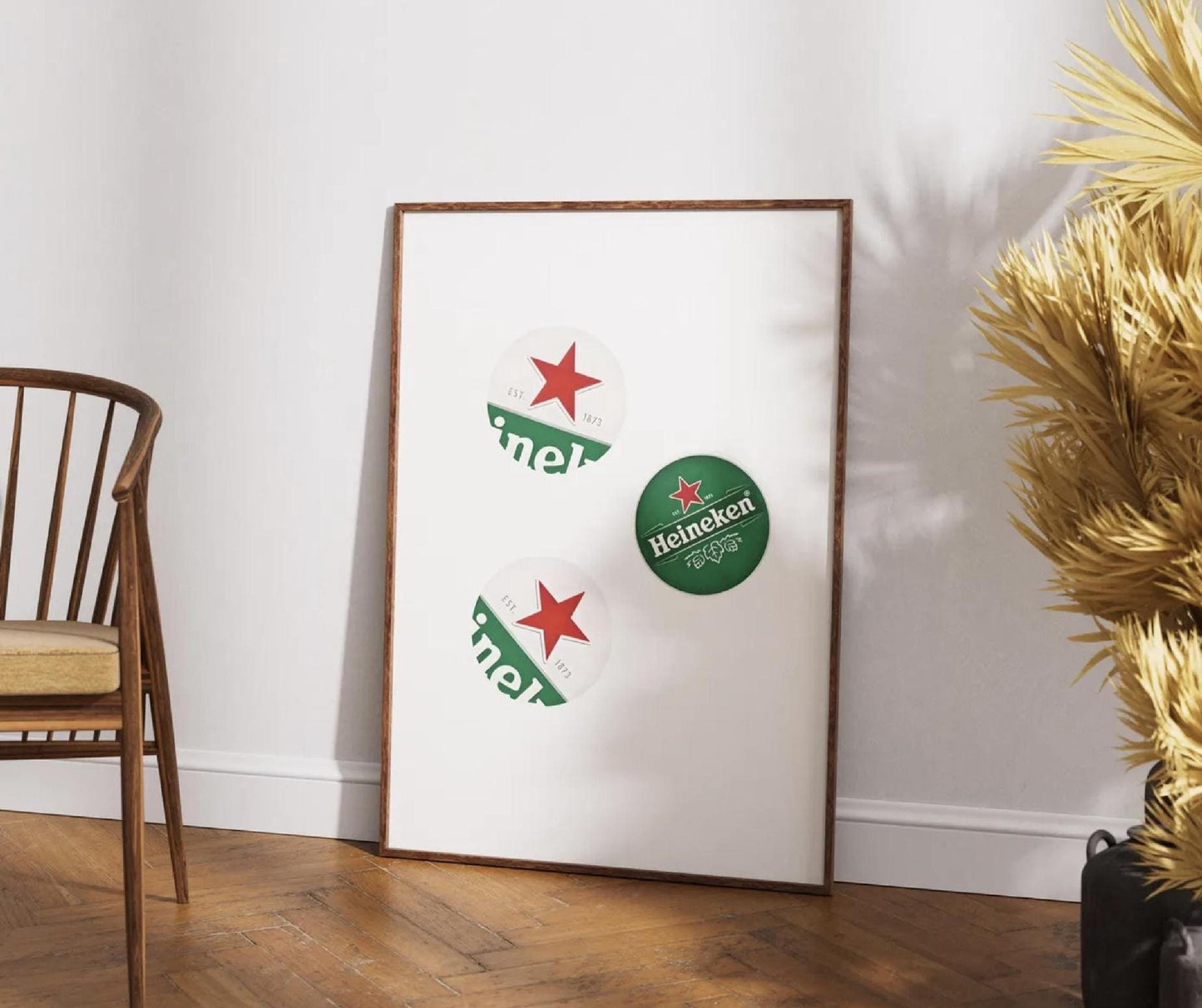Heineken Bottle Caps Print: Man Cave Bar Decor (Digital Download)