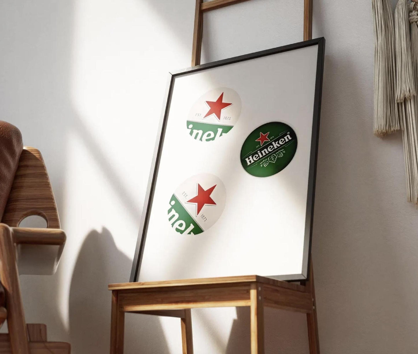 Heineken Bottle Caps Print: Man Cave Bar Decor (Digital Download)