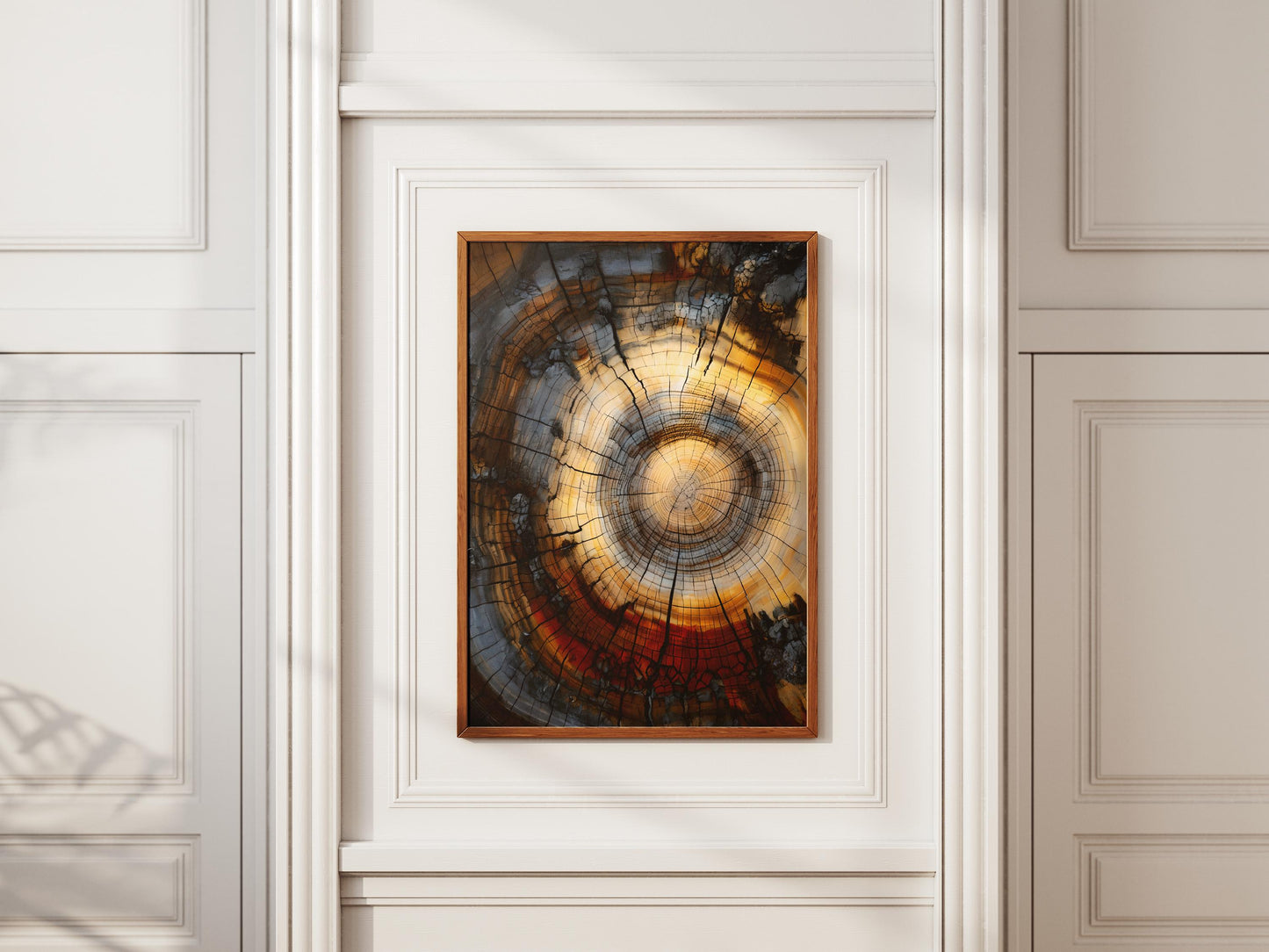 Tree Rings Abstract Art Print: Modern Farmhouse Decor (Digital Download PNG Files A-Series & Ratios)