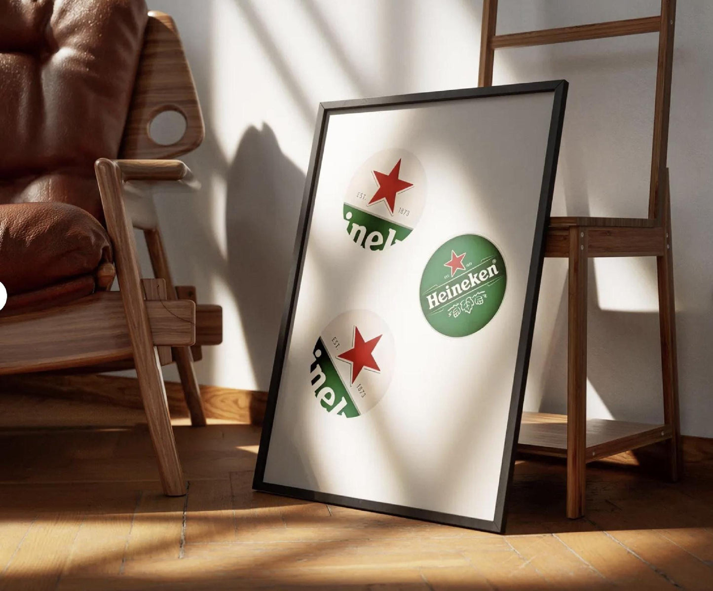 Heineken Bottle Caps Print: Man Cave Bar Decor (Digital Download)