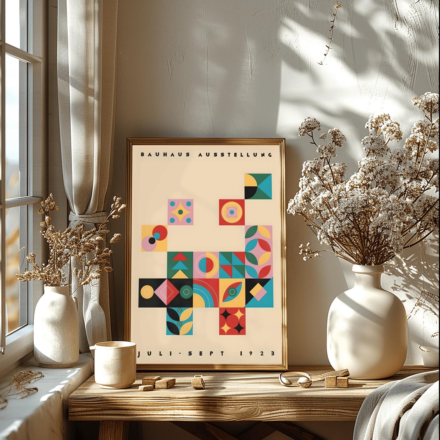 Bauhaus Ausstellung 1923 Poster, Modernist Art Print, Geometric Wall Decor