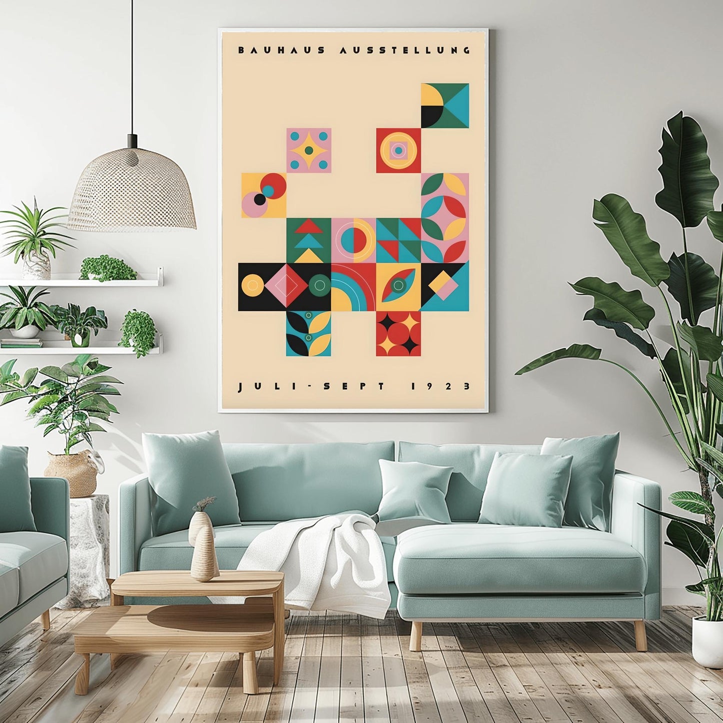 Bauhaus Ausstellung 1923 Poster, Modernist Art Print, Geometric Wall Decor
