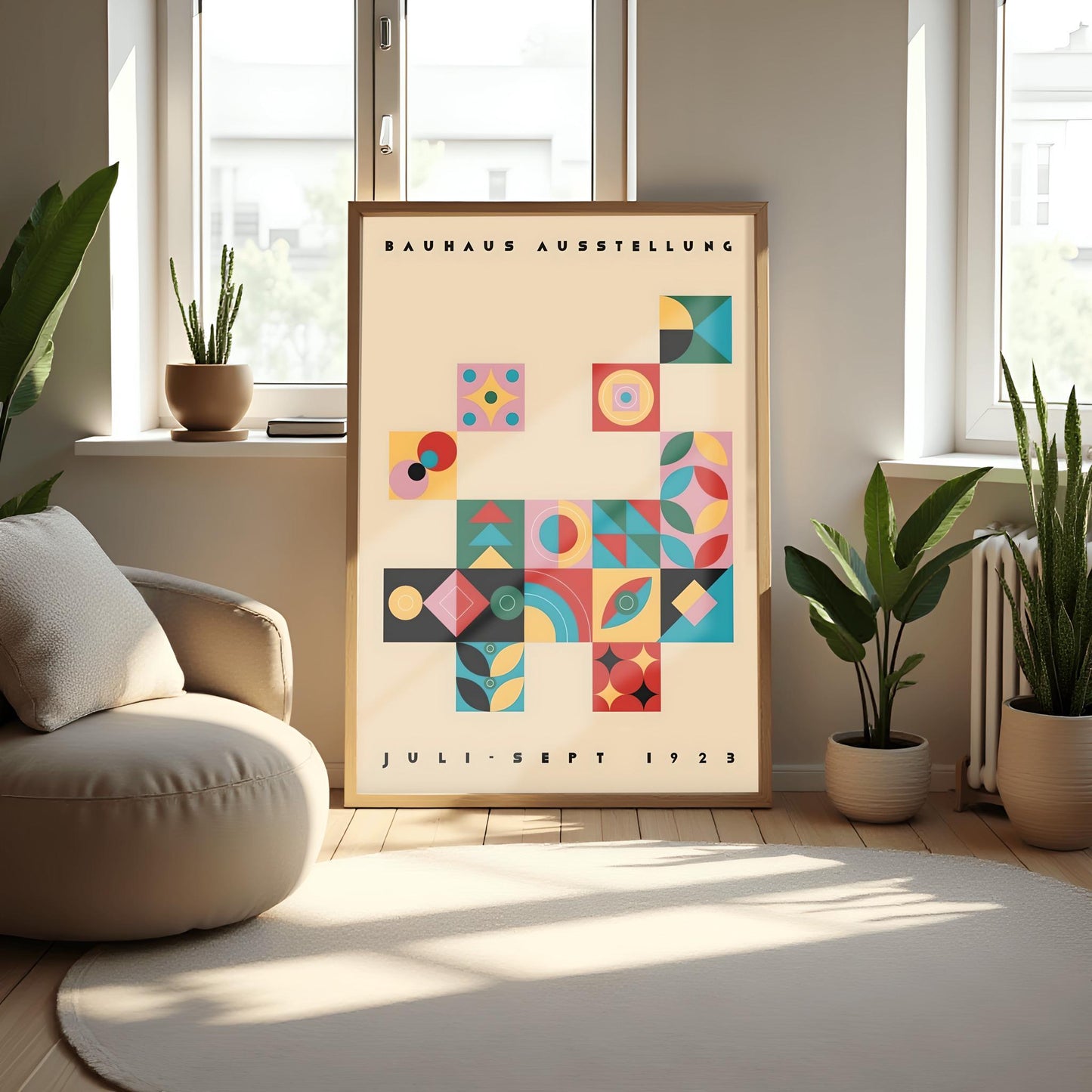 Bauhaus Ausstellung 1923 Poster, Modernist Art Print, Geometric Wall Decor