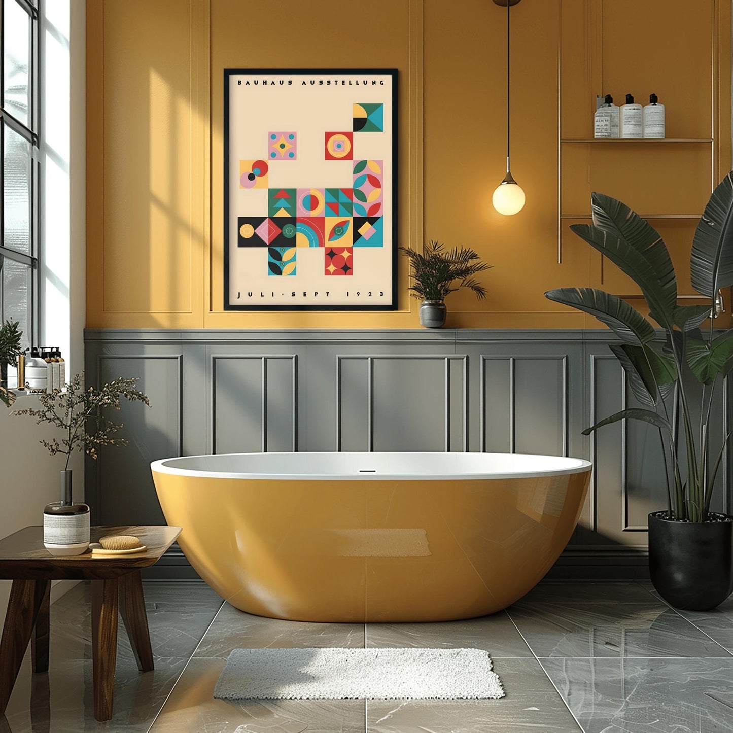 Bauhaus Ausstellung 1923 Poster, Modernist Art Print, Geometric Wall Decor