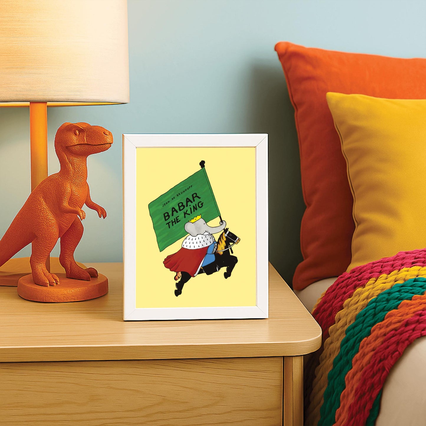 Babar The King Poster, Classic Children's Book Art, Whimsical Nursery Decor