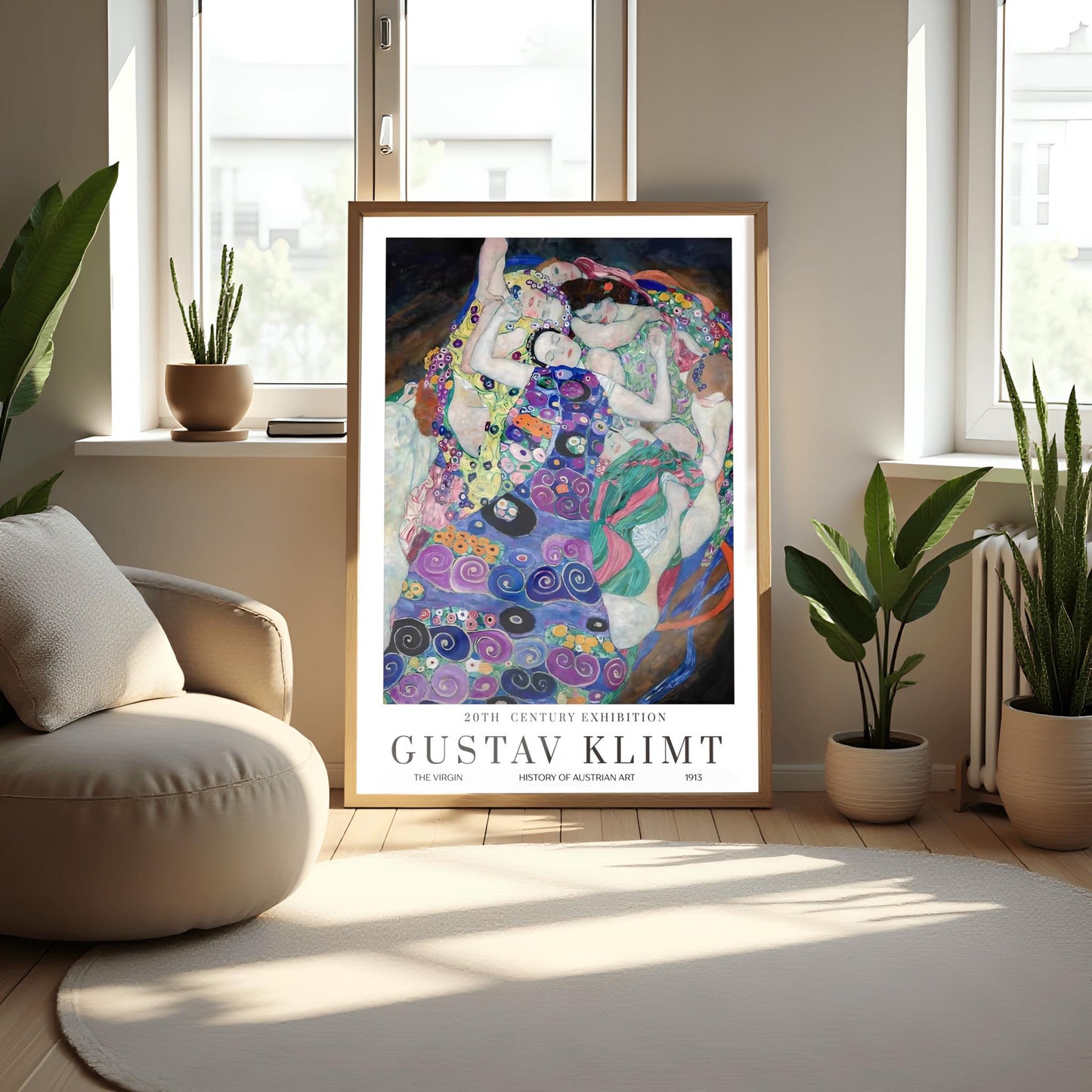 Gustav Klimt The Virgin Poster, 20th Century Exhibition, Art History, Home Decor