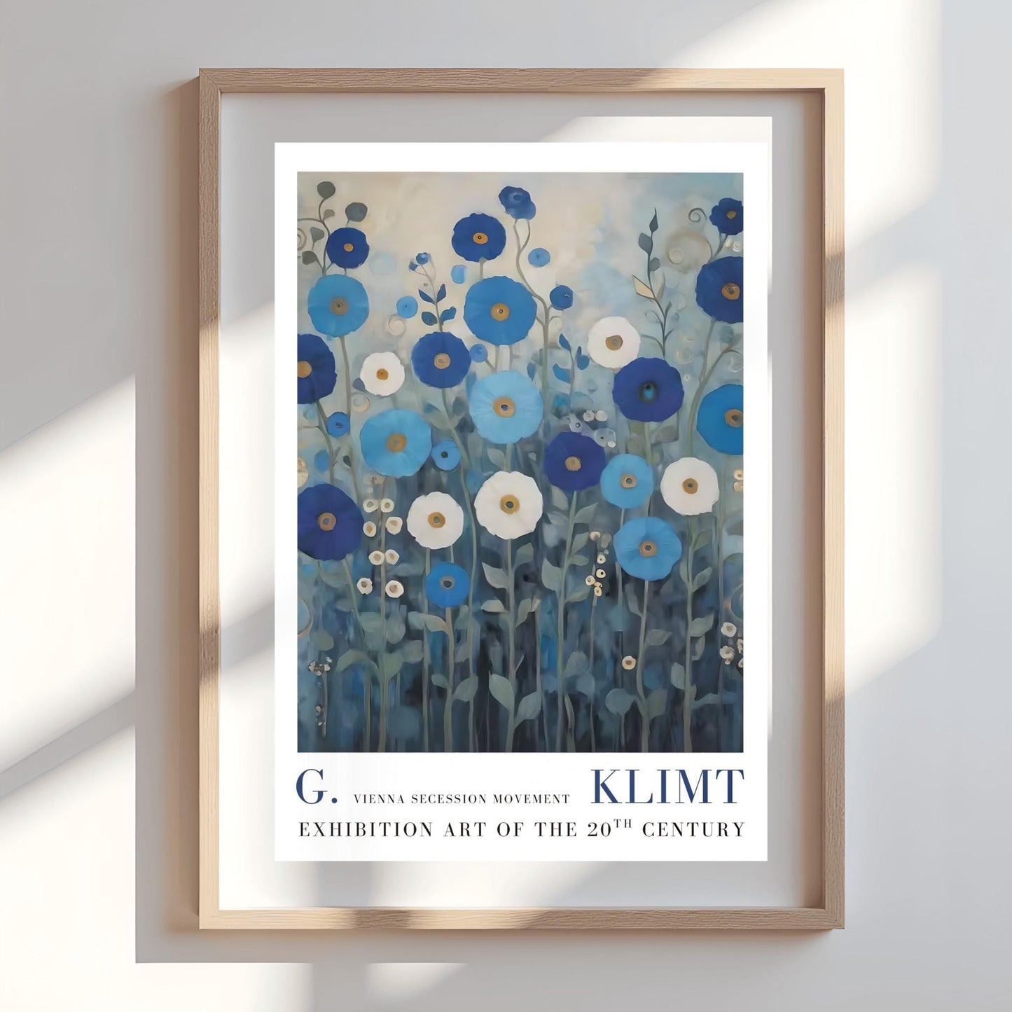 Gustav Klimt Exhibition Poster, Floral Art Print, Vienna Secession, 20th Century Decor