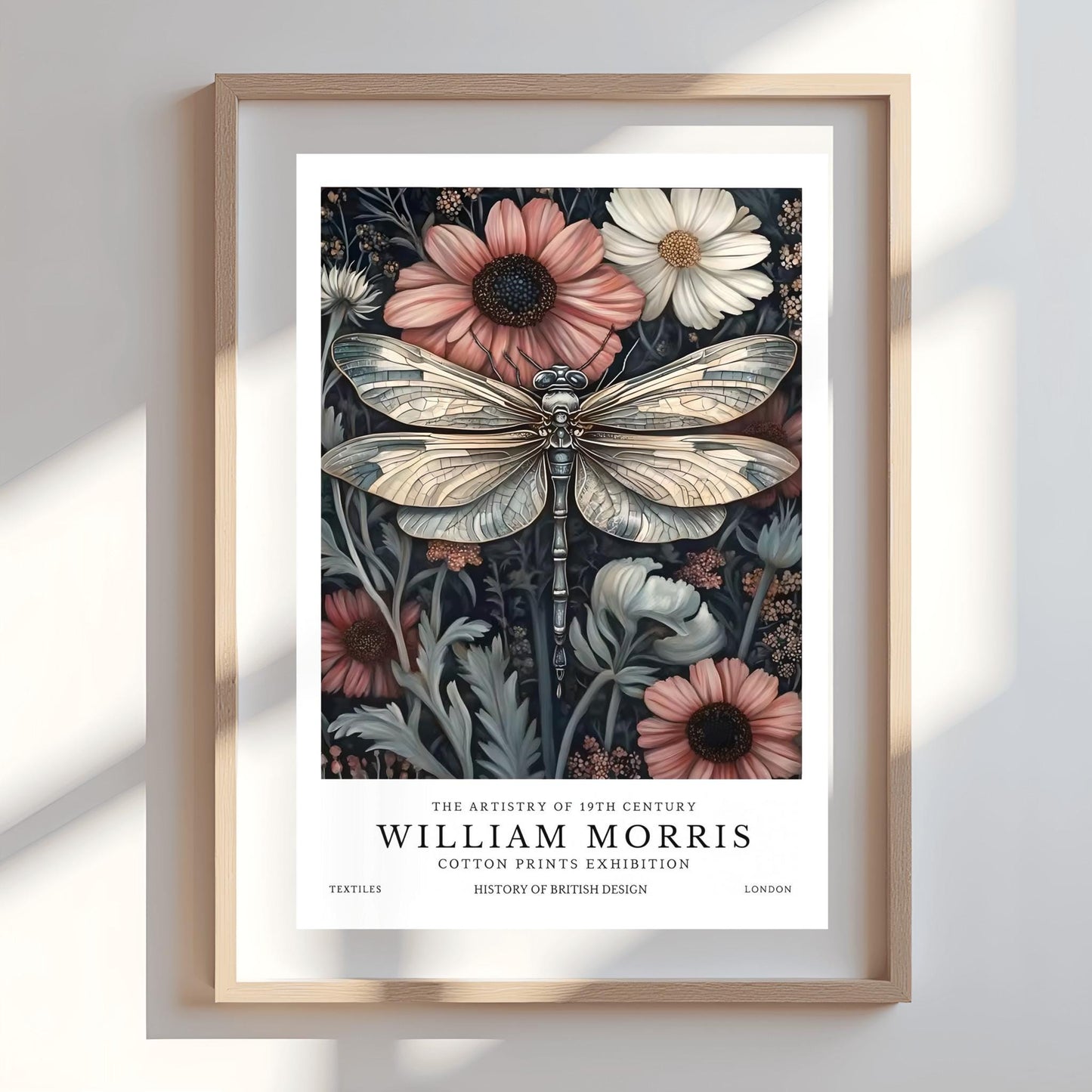 William Morris Exhibition Poster, Dragonfly Print, Arts and Crafts, 19th Century Art