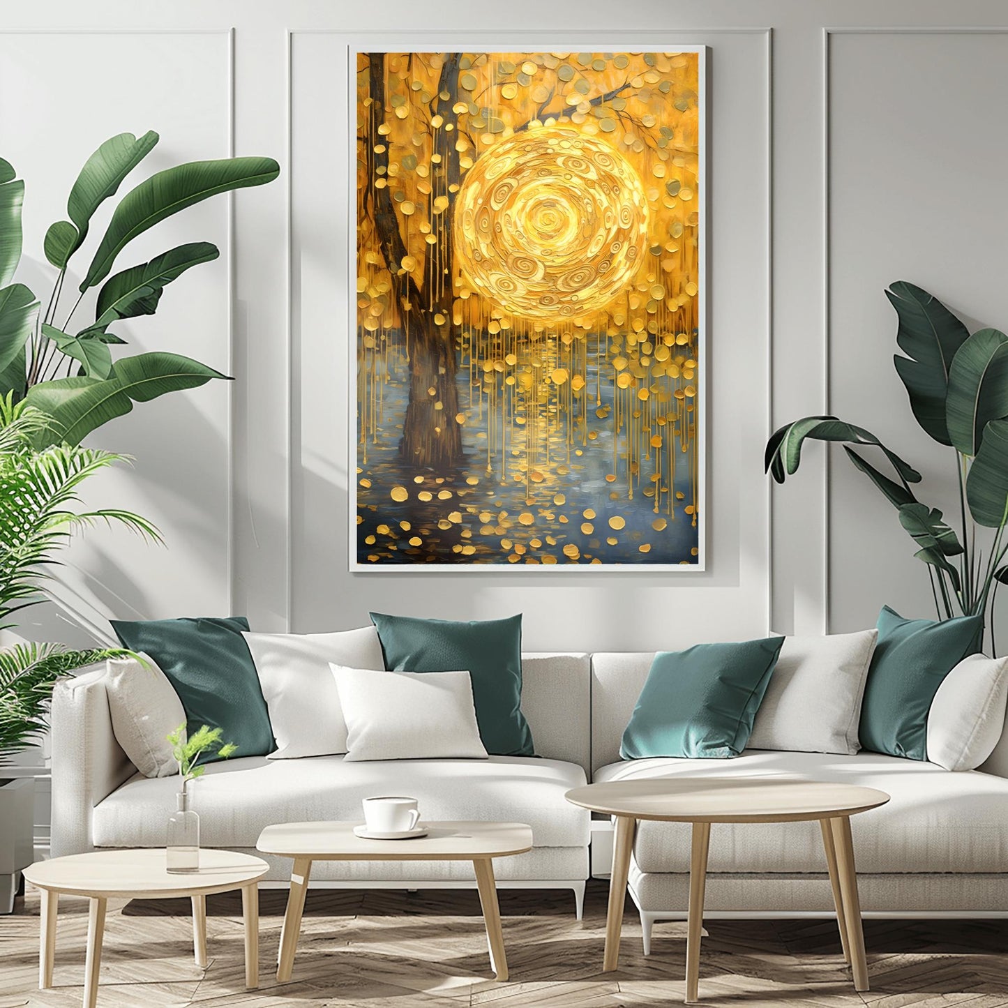 Gustav Klimt The Golden Tree, Sun Print, Autumn Decor, Abstract Landscape, 20th Century