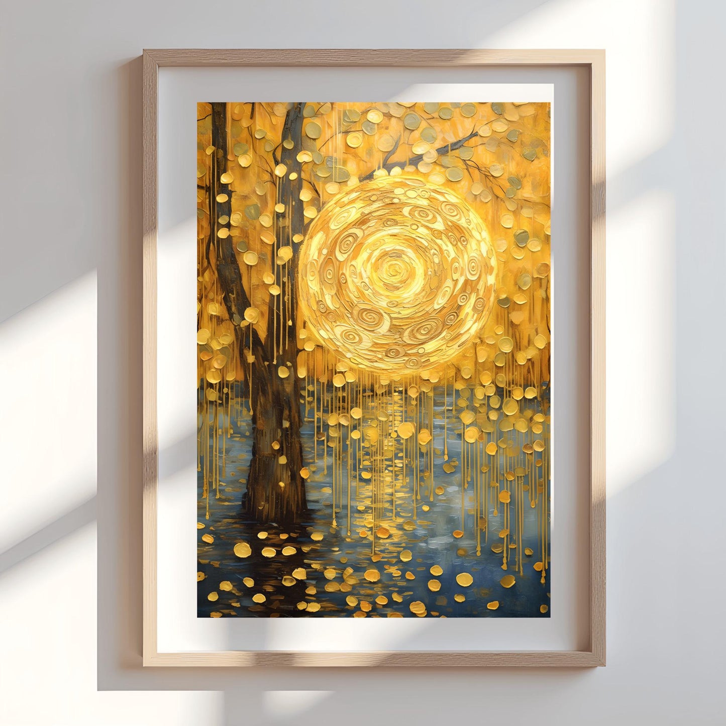 Gustav Klimt The Golden Tree, Sun Print, Autumn Decor, Abstract Landscape, 20th Century
