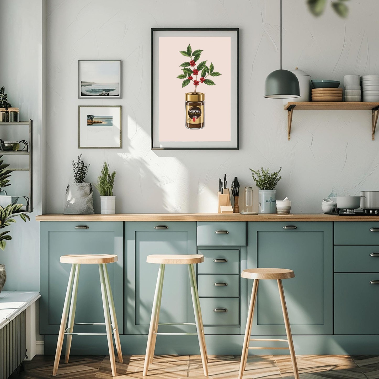 Nescafé Coffee Plant Art Print, Quirky Kitchen Decor, Coffee Lover Gift, Botanical Poster