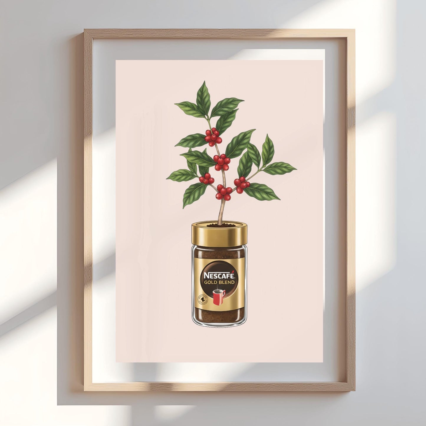 Nescafé Coffee Plant Art Print, Quirky Kitchen Decor, Coffee Lover Gift, Botanical Poster