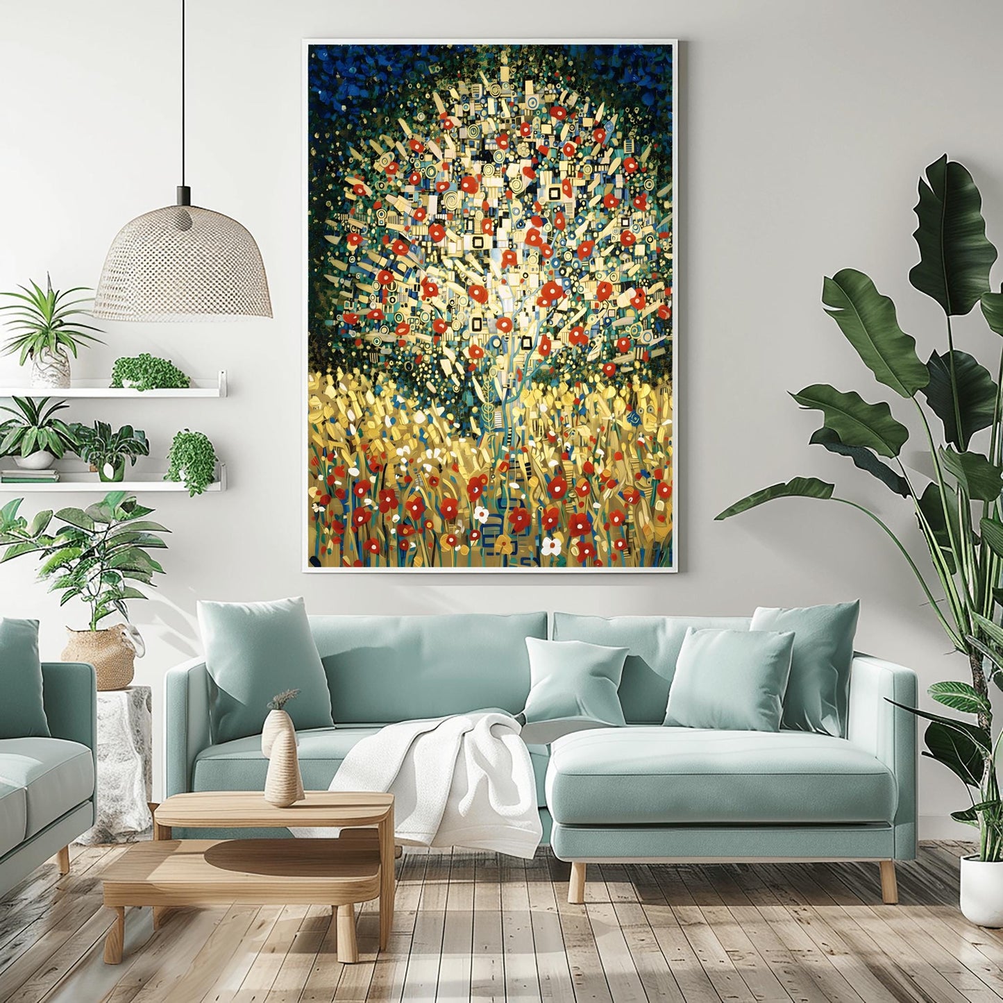 Gustav Klimt Tree of Life Print, Gold Abstract Tree Art, Modern Symbolist Wall Decor, Nature Inspired Gift, Art Nouveau Reproduction