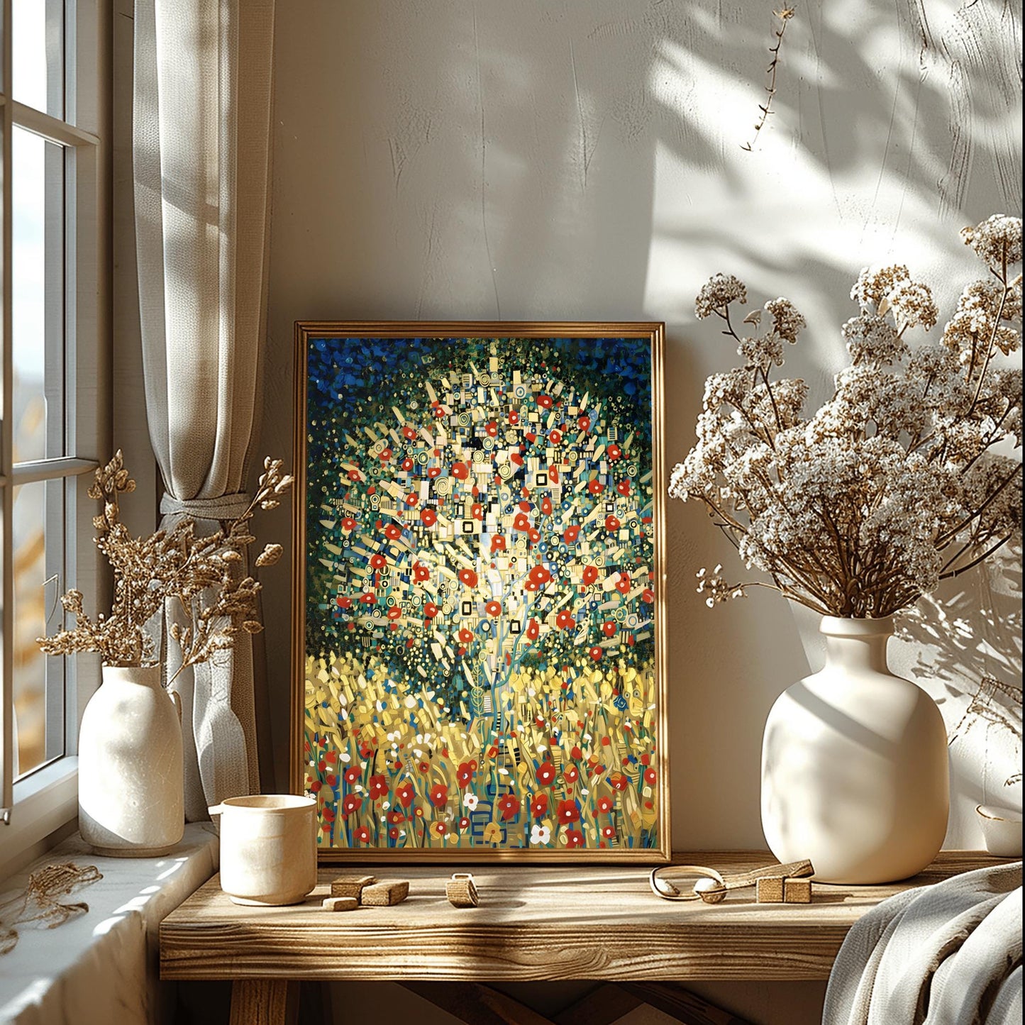 Gustav Klimt Tree of Life Print, Gold Abstract Tree Art, Modern Symbolist Wall Decor, Nature Inspired Gift, Art Nouveau Reproduction