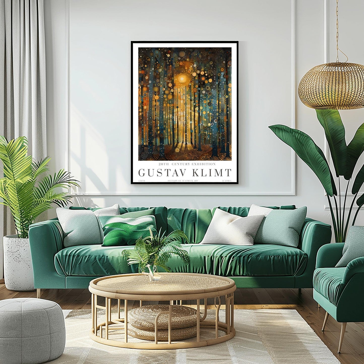 Gustav Klimt Print Flower Garden Poster - Klimt Museum & Exhibition Art, Flower Market Painting Wall Decor