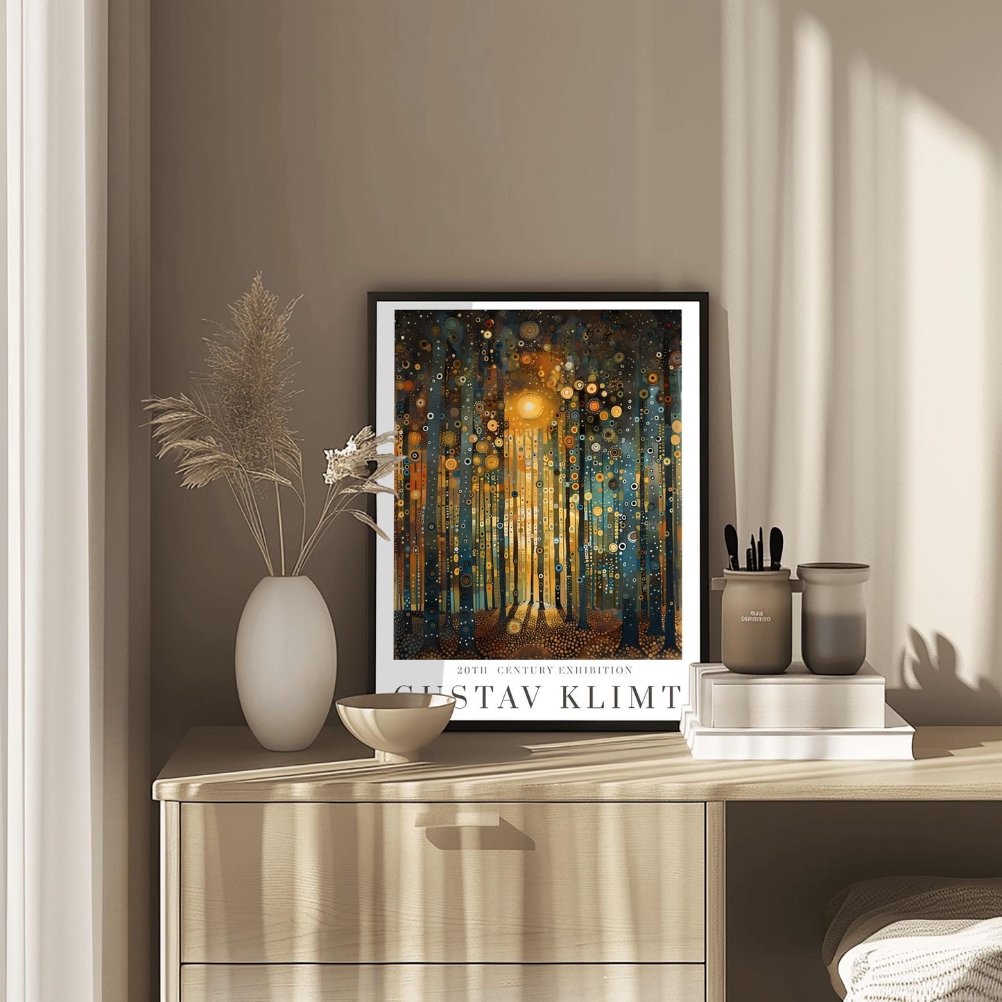 Gustav Klimt Print Flower Garden Poster - Klimt Museum & Exhibition Art, Flower Market Painting Wall Decor
