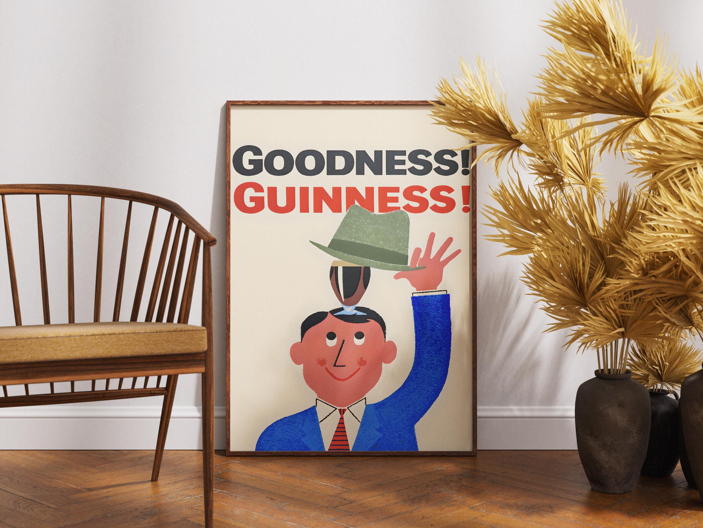 Guinness Poster Irish Stout Art Print for Pub Bar, Man Cave, Kitchen & Home, Dublin Beer Wall Decor Gift