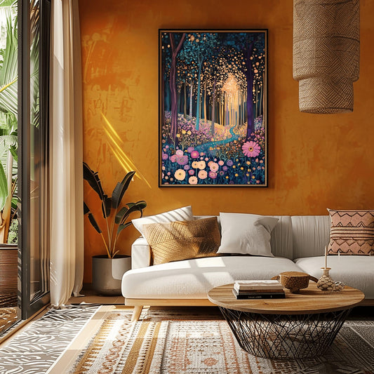 A captivating Gustav Klimt print, this Klimt museum poster features stunning gold Art Nouveau wall art, perfect as unframed aesthetic exhibition decor or a classic gift for any art lover.