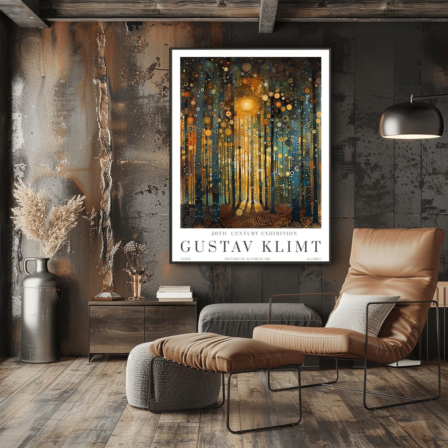 Gustav Klimt Print Flower Garden Poster - Klimt Museum & Exhibition Art, Flower Market Painting Wall Decor