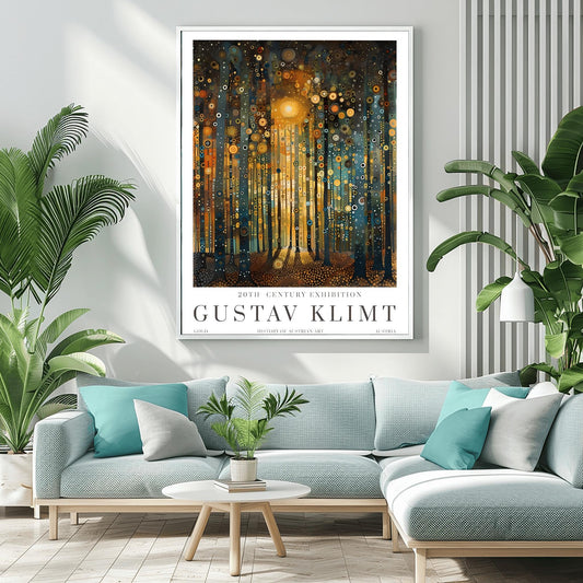 Gustav Klimt Print Flower Garden Poster - Klimt Museum & Exhibition Art, Flower Market Painting Wall Decor