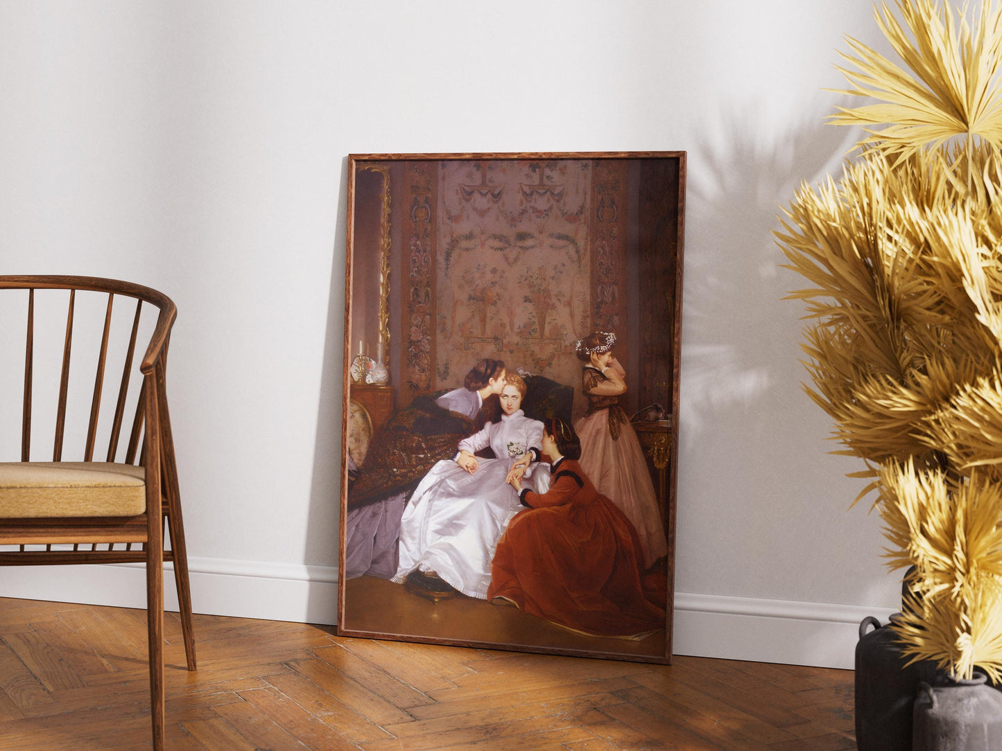 The Reluctant Bride, La Fiancée Hésitante, Auguste Toulmouche, Love story wall art, Gift for friend, Wall art for living room, Victorian era