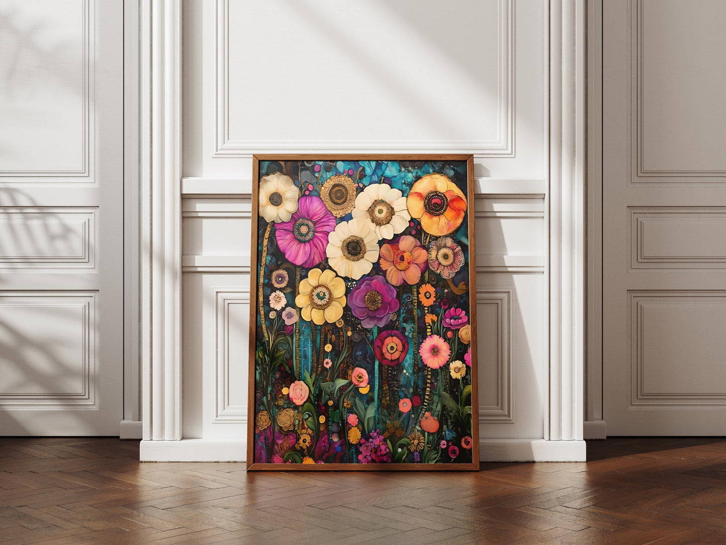 Gustav Klimt Print Flower Garden Print Poster, Moon & Stars Tree Art, Premium Matte Paper, Klimt Exhibition Wall Decor, Fine Art Print